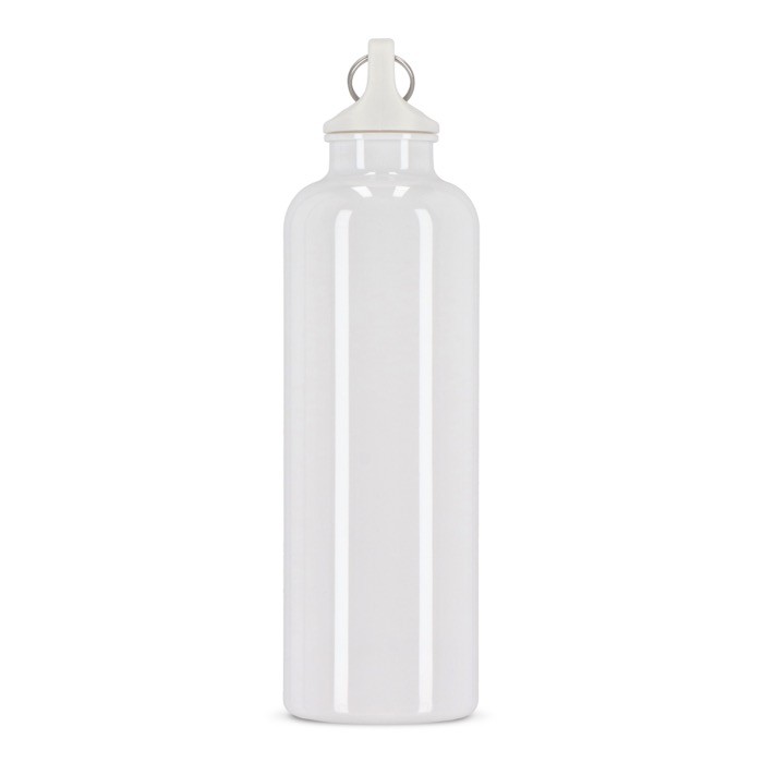 Botella de plástico en vivos colores con tapón a juego 750ml color blanco sexta vista Botella de plástico en vivos colores con tapón a juego 750ml color blanco sexta vista