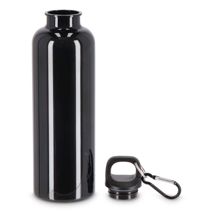 Botella de plástico en vivos colores con tapón a juego 750ml color negro segunda vista Botella de plástico en vivos colores con tapón a juego 750ml color negro segunda vista