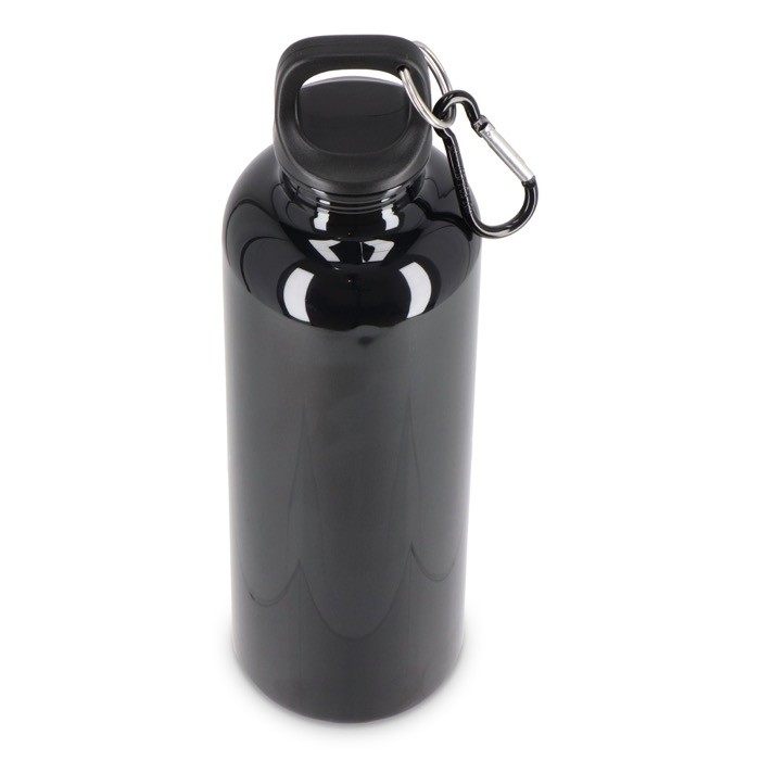 Botella de plástico en vivos colores con tapón a juego 750ml color negro tercera vista Botella de plástico en vivos colores con tapón a juego 750ml color negro tercera vista