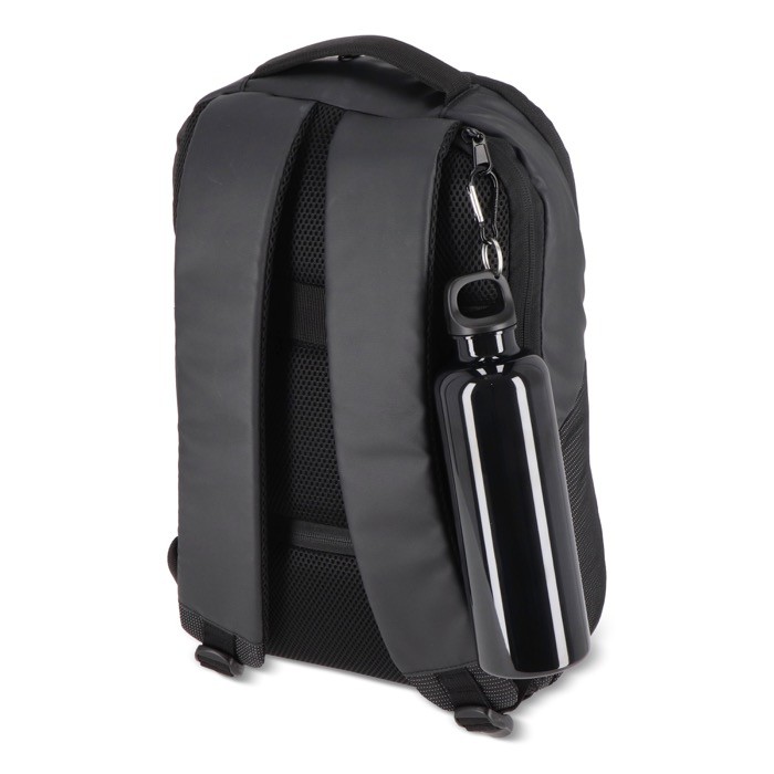 Botella de plástico en vivos colores con tapón a juego 750ml color negro septima vista Botella de plástico en vivos colores con tapón a juego 750ml color negro septima vista