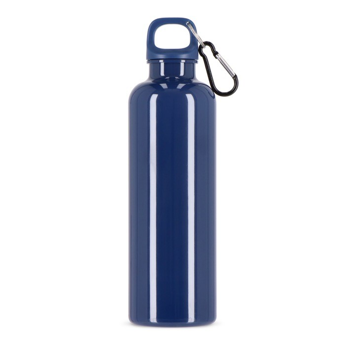 Botella de plástico en vivos colores con tapón a juego 750ml color azul oscuro cuarta vista Botella de plástico en vivos colores con tapón a juego 750ml color azul oscuro cuarta vista