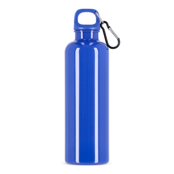 Botella de plástico en vivos colores con tapón a juego 750ml color azul cuarta vista Botella de plástico en vivos colores con tapón a juego 750ml color azul cuarta vista