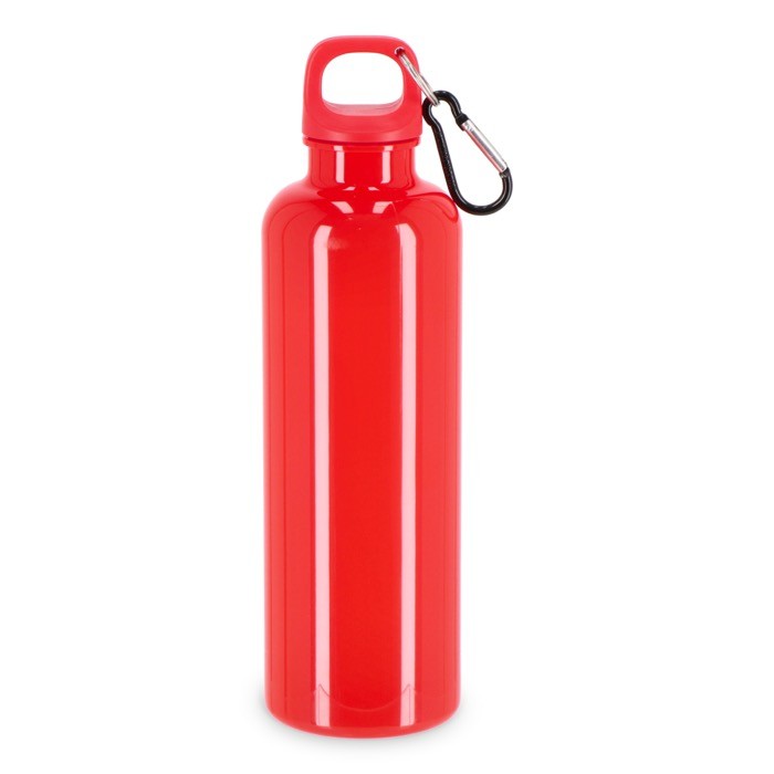 Botella de plástico en vivos colores con tapón a juego 750ml color rojo Botella de plástico en vivos colores con tapón a juego 750ml color rojo
