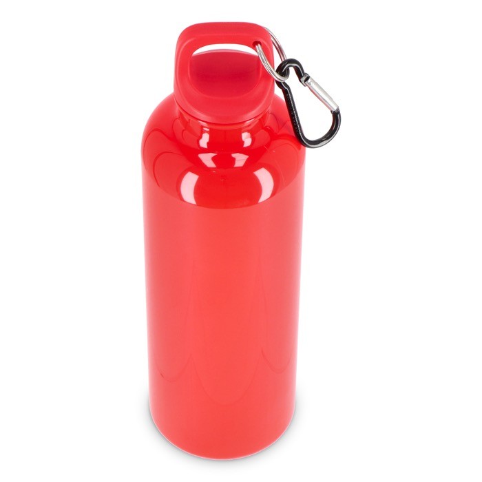 Botella de plástico en vivos colores con tapón a juego 750ml color rojo tercera vista Botella de plástico en vivos colores con tapón a juego 750ml color rojo tercera vista