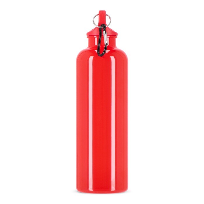 Botella de plástico en vivos colores con tapón a juego 750ml color rojo quinta vista Botella de plástico en vivos colores con tapón a juego 750ml color rojo quinta vista