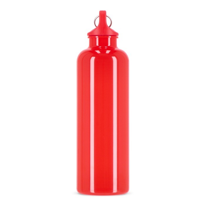 Botella de plástico en vivos colores con tapón a juego 750ml color rojo sexta vista Botella de plástico en vivos colores con tapón a juego 750ml color rojo sexta vista