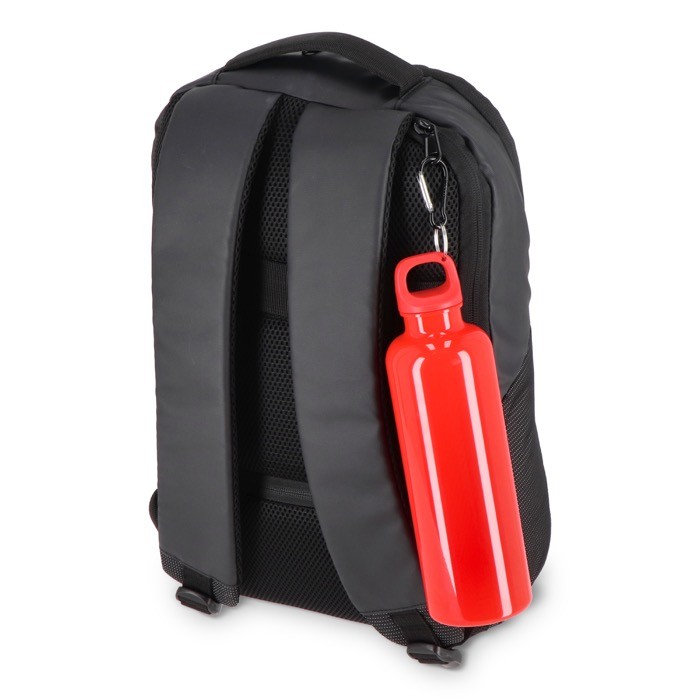 Botella de plástico en vivos colores con tapón a juego 750ml color rojo septima vista Botella de plástico en vivos colores con tapón a juego 750ml color rojo septima vista