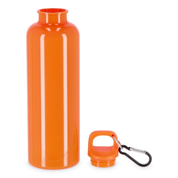 Botella de plástico en vivos colores con tapón a juego 750ml color naranja segunda vista Botella de plástico en vivos colores con tapón a juego 750ml color naranja segunda vista