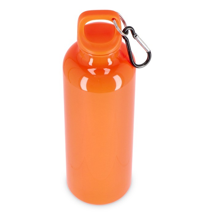 Botella de plástico en vivos colores con tapón a juego 750ml color naranja tercera vista Botella de plástico en vivos colores con tapón a juego 750ml color naranja tercera vista