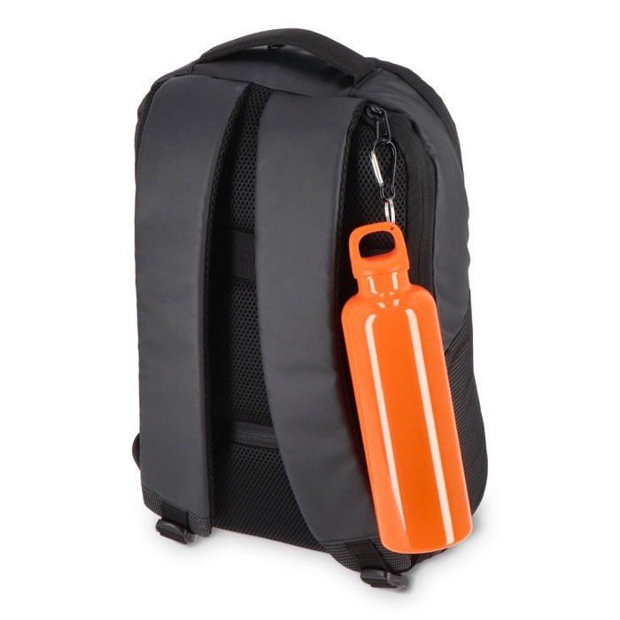 Botella de plástico en vivos colores con tapón a juego 750ml color naranja septima vista Botella de plástico en vivos colores con tapón a juego 750ml color naranja septima vista