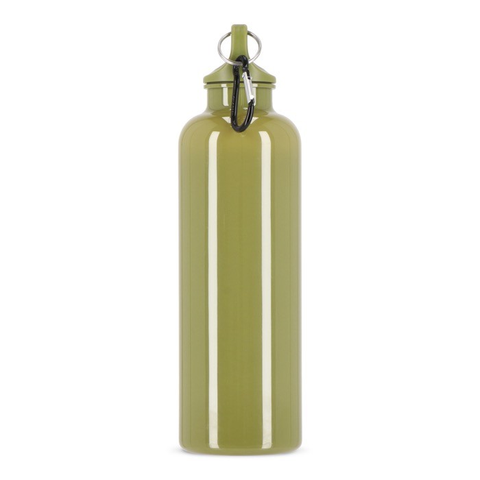 Botella de plástico en vivos colores con tapón a juego 750ml color verde oliva quinta vista Botella de plástico en vivos colores con tapón a juego 750ml color verde oliva quinta vista