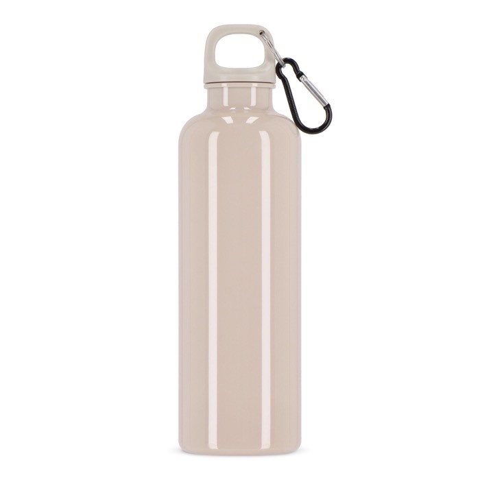 Botella de plástico en vivos colores con tapón a juego 750ml color beige cuarta vista Botella de plástico en vivos colores con tapón a juego 750ml color beige cuarta vista