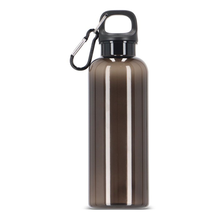 Botella de plástico en vivos colores transparentes 500ml color negro transparente cuarta vista Botella de plástico en vivos colores transparentes 500ml color negro transparente cuarta vista