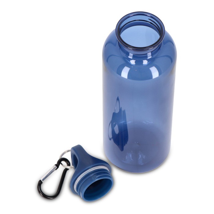 Botella de plástico en vivos colores transparentes 500ml color azul transparente septima vista Botella de plástico en vivos colores transparentes 500ml color azul transparente septima vista