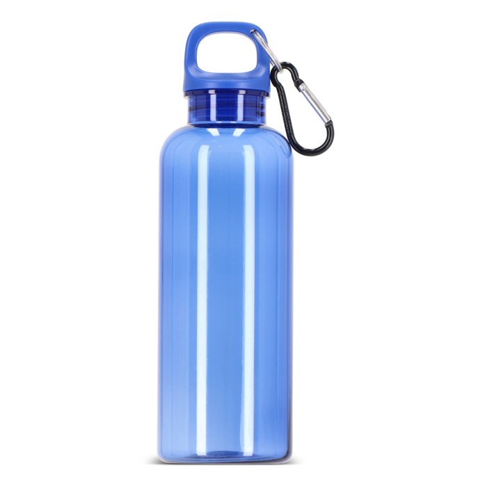 Botella de plástico en vivos colores transparentes 500ml color azul claro transparente segunda vista Botella de plástico en vivos colores transparentes 500ml color azul claro transparente segunda vista
