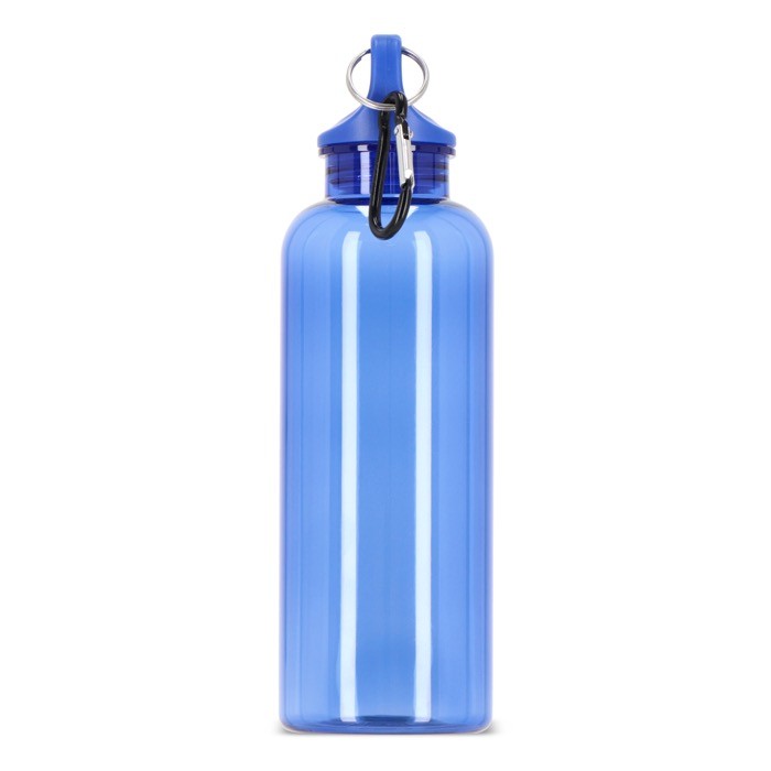 Botella de plástico en vivos colores transparentes 500ml color azul claro transparente tercera vista Botella de plástico en vivos colores transparentes 500ml color azul claro transparente tercera vista