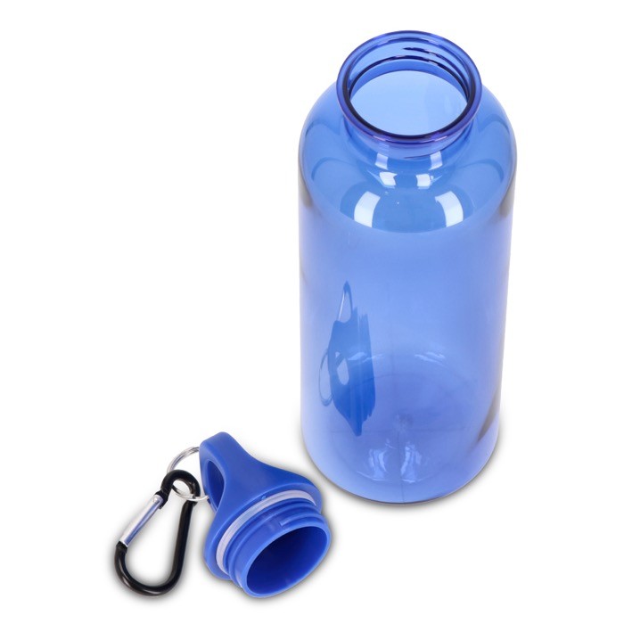 Botella de plástico en vivos colores transparentes 500ml color azul claro transparente septima vista Botella de plástico en vivos colores transparentes 500ml color azul claro transparente septima vista
