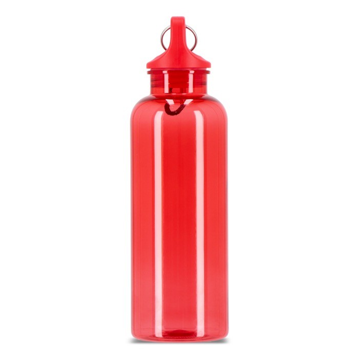 Botella de plástico en vivos colores transparentes 500ml color rojo transparente quinta vista Botella de plástico en vivos colores transparentes 500ml color rojo transparente quinta vista