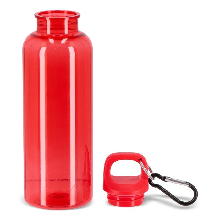Botella de plástico en vivos colores transparentes 500ml color rojo transparente sexta vista Botella de plástico en vivos colores transparentes 500ml color rojo transparente sexta vista