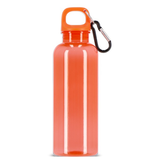 Botella de plástico en vivos colores transparentes 500ml color naranja transparente segunda vista Botella de plástico en vivos colores transparentes 500ml color naranja transparente segunda vista
