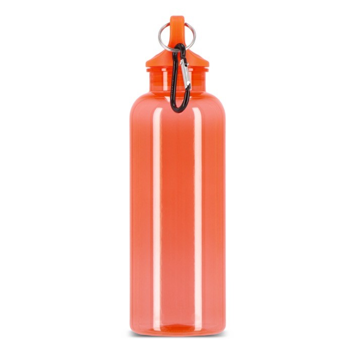 Botella de plástico en vivos colores transparentes 500ml color naranja transparente tercera vista Botella de plástico en vivos colores transparentes 500ml color naranja transparente tercera vista