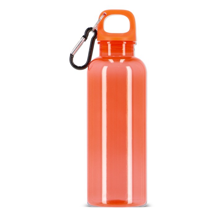 Botella de plástico en vivos colores transparentes 500ml color naranja transparente cuarta vista Botella de plástico en vivos colores transparentes 500ml color naranja transparente cuarta vista