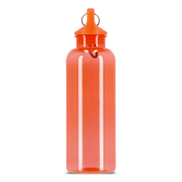 Botella de plástico en vivos colores transparentes 500ml color naranja transparente quinta vista Botella de plástico en vivos colores transparentes 500ml color naranja transparente quinta vista