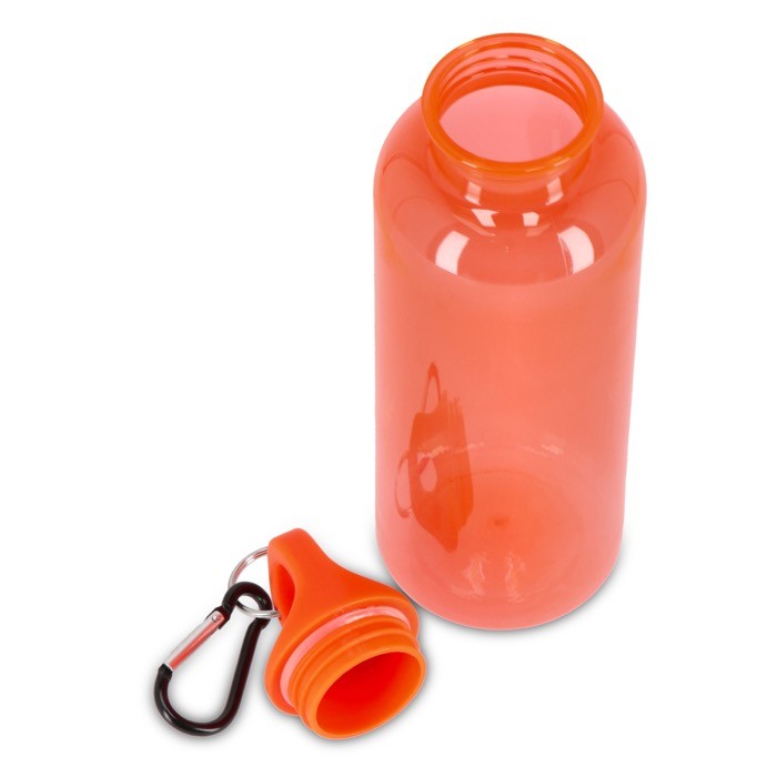 Botella de plástico en vivos colores transparentes 500ml color naranja transparente septima vista Botella de plástico en vivos colores transparentes 500ml color naranja transparente septima vista
