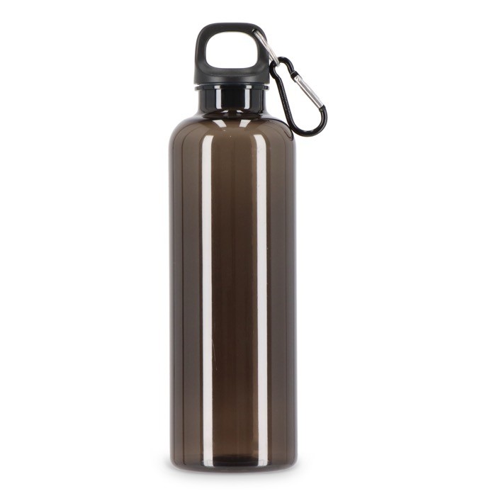 Botella de plástico en vivos colores transparentes 750ml color negro transparente cuarta vista Botella de plástico en vivos colores transparentes 750ml color negro transparente cuarta vista