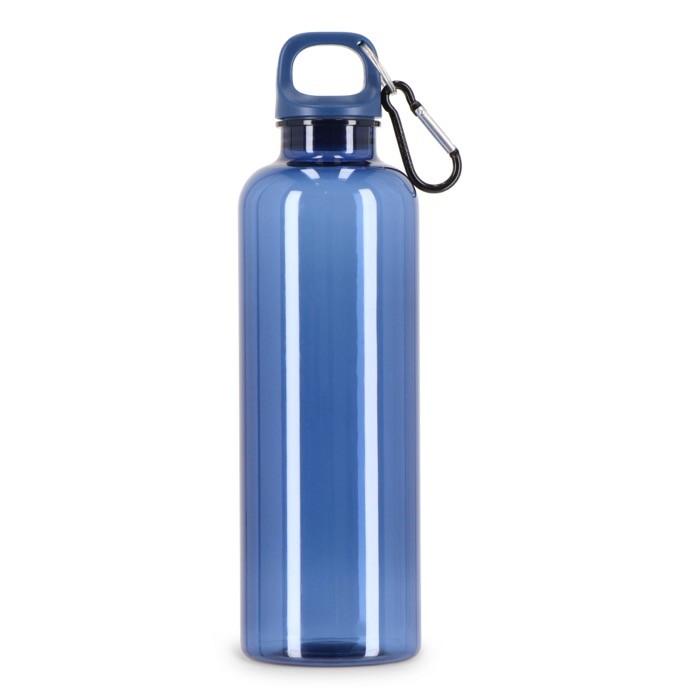 Botella de plástico en vivos colores transparentes 750ml color azul transparente cuarta vista Botella de plástico en vivos colores transparentes 750ml color azul transparente cuarta vista