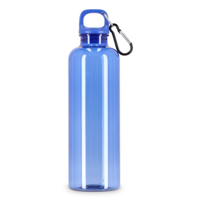 Botella de plástico en vivos colores transparentes 750ml color azul claro transparente cuarta vista Botella de plástico en vivos colores transparentes 750ml color azul claro transparente cuarta vista