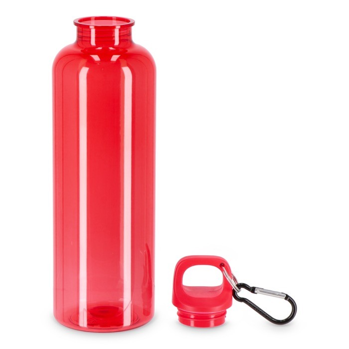 Botella de plástico en vivos colores transparentes 750ml color rojo transparente segunda vista Botella de plástico en vivos colores transparentes 750ml color rojo transparente segunda vista