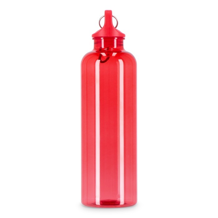 Botella de plástico en vivos colores transparentes 750ml color rojo transparente sexta vista Botella de plástico en vivos colores transparentes 750ml color rojo transparente sexta vista