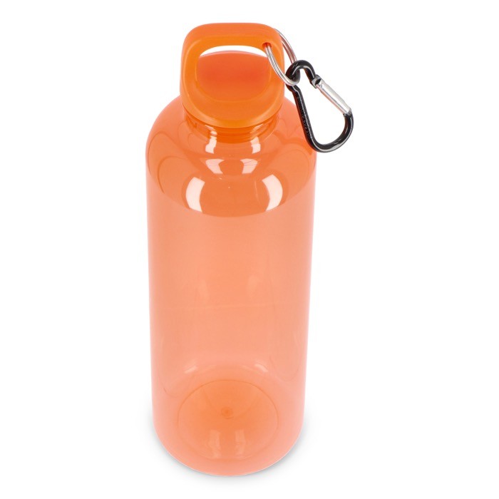 Botella de plástico en vivos colores transparentes 750ml color naranja transparente tercera vista Botella de plástico en vivos colores transparentes 750ml color naranja transparente tercera vista