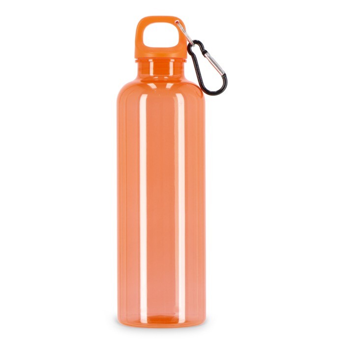 Botella de plástico en vivos colores transparentes 750ml color naranja transparente cuarta vista Botella de plástico en vivos colores transparentes 750ml color naranja transparente cuarta vista