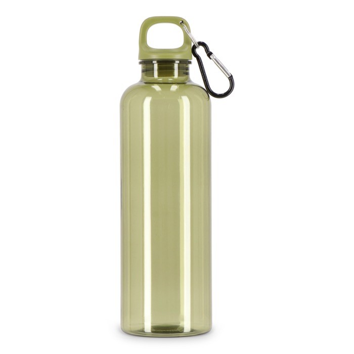 Botella de plástico en vivos colores transparentes 750ml color verde oliva cuarta vista Botella de plástico en vivos colores transparentes 750ml color verde oliva cuarta vista