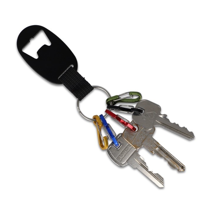 Llavero abridor con 5 ganchos pequeños para colgar las llaves color negro Llavero abridor con 5 ganchos pequeños para colgar las llaves color negro
