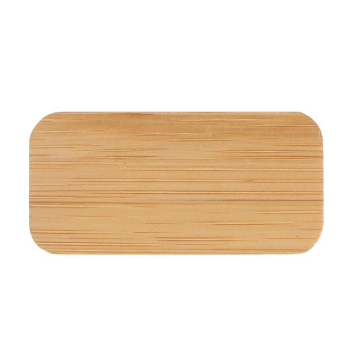 Identificador de bambú promocional con hebilla de aguja Bamboo color natural tercera vista