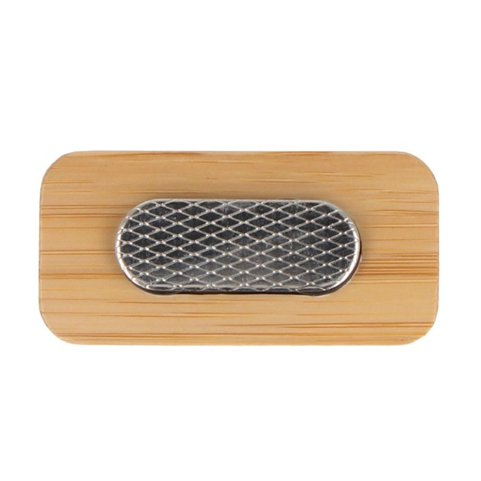 Identificador de bambú rectangular con imán para fijar color natural cuarta vista Identificador de bambú rectangular con imán para fijar color natural cuarta vista