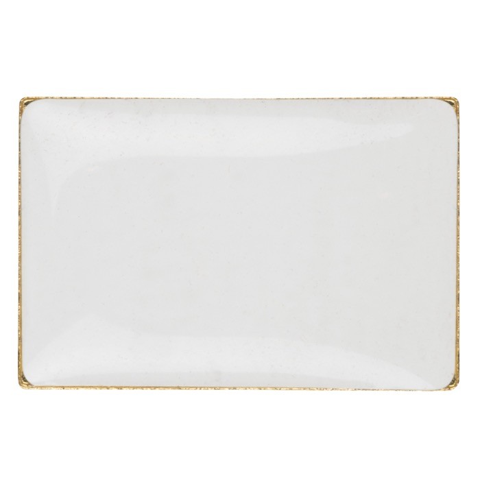 Pin rectangular de metal dorado para personalizar 19x13mm color dorado segunda vista Pin rectangular de metal dorado para personalizar 19x13mm color dorado segunda vista