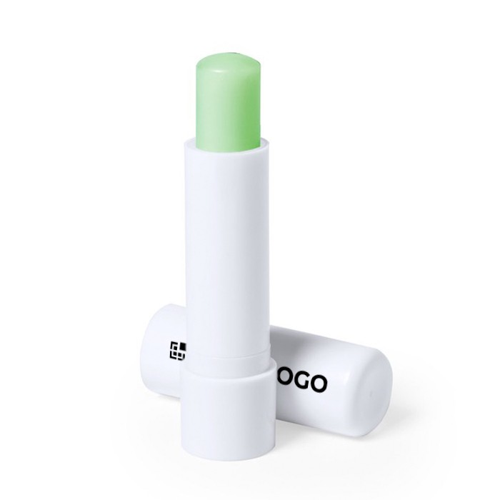 Bálsamo labial de aloe vera con estuche blanco para personalizar vista principal