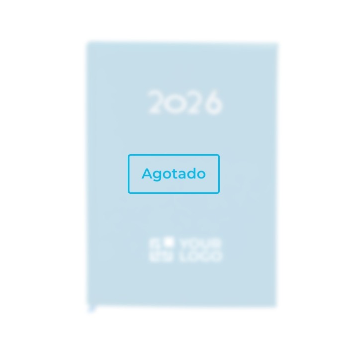 Agenda de tapa rígida de PU con vista diaria en inglés y español B5 vista principal - agotado