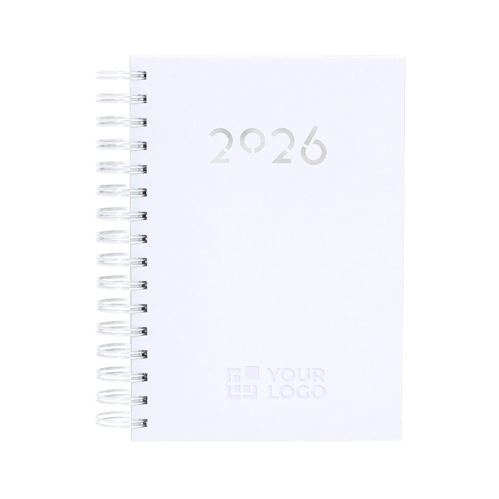 Agenda de anillas en el lateral con vista diaria en inglés y español A5 vista principal Agenda de anillas en el lateral con vista diaria en inglés y español A5 vista principal