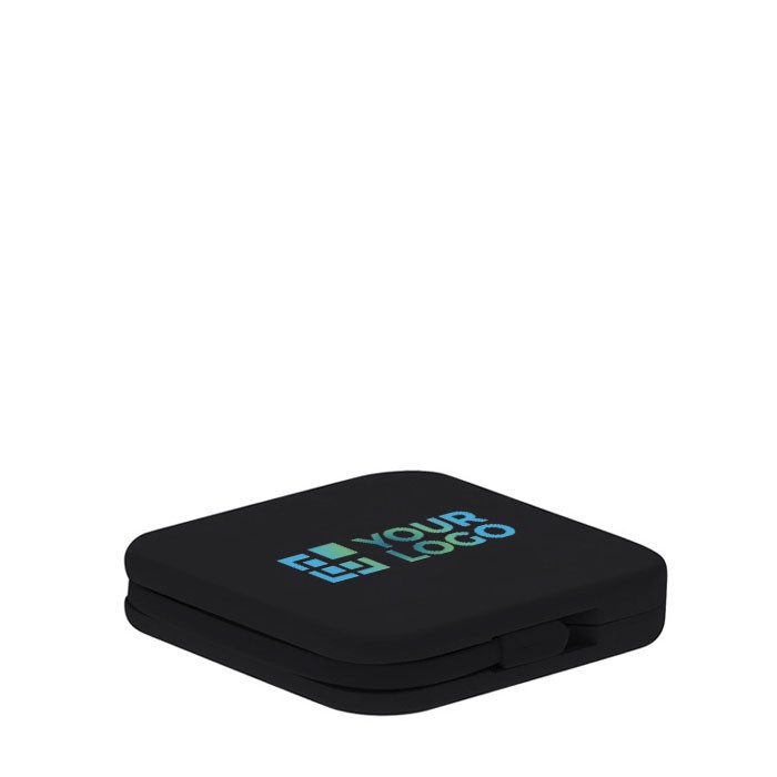 Powerbank cuadrado de ABS con conexión tipo C 1.200 mAh vista principal Powerbank cuadrado de ABS con conexión tipo C 1.200 mAh vista principal