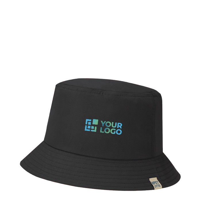 Clásico gorro estilo bob de RPET con protección solar UPF50+ vista principal Clásico gorro estilo bob de RPET con protección solar UPF50+ vista principal