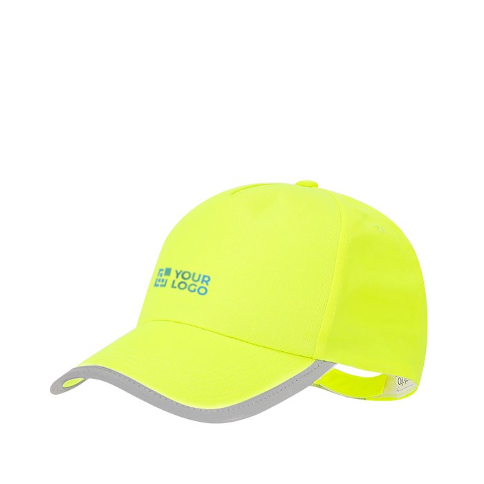 Gorra fluorescente para niño en poliéster con cierre de velcro vista principal Gorra fluorescente para niño en poliéster con cierre de velcro vista principal