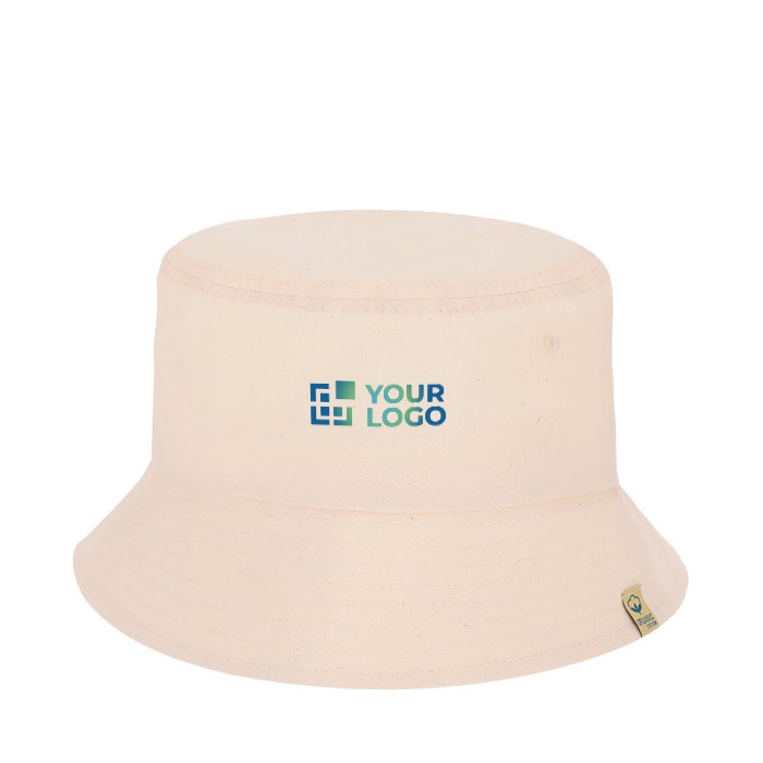 Gorro estilo bob de algodón 100% orgánico de color natural vista principal Gorro estilo bob de algodón 100% orgánico de color natural vista principal