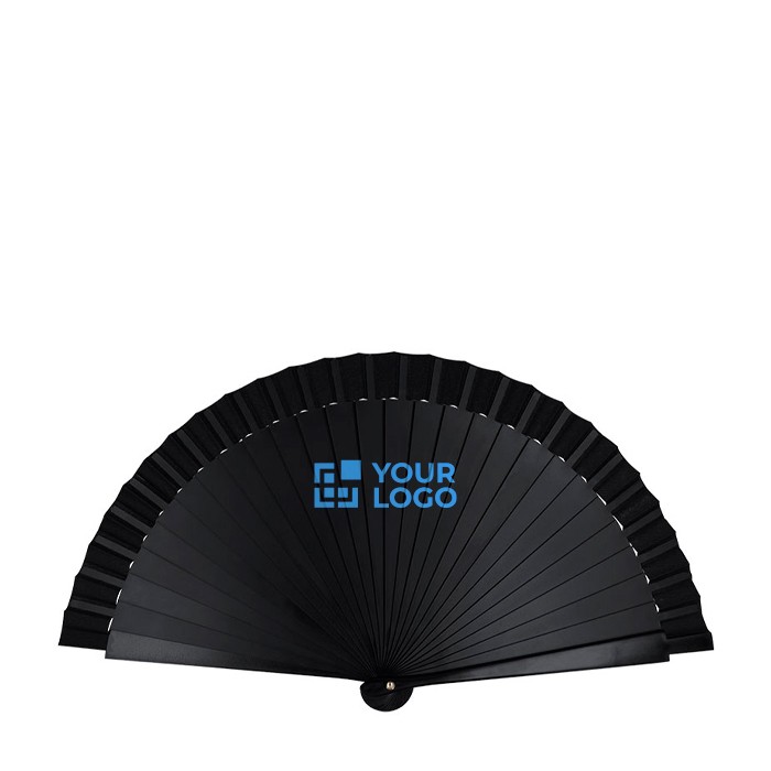 Abanico ligero unicolor de tela de poliéster personalizable vista principal