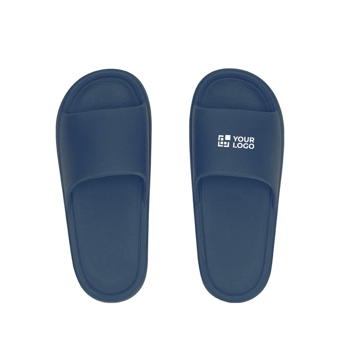 Chanclas monocolor flexibles con tira gruesa en el empeine vista principal Chanclas monocolor flexibles con tira gruesa en el empeine vista principal