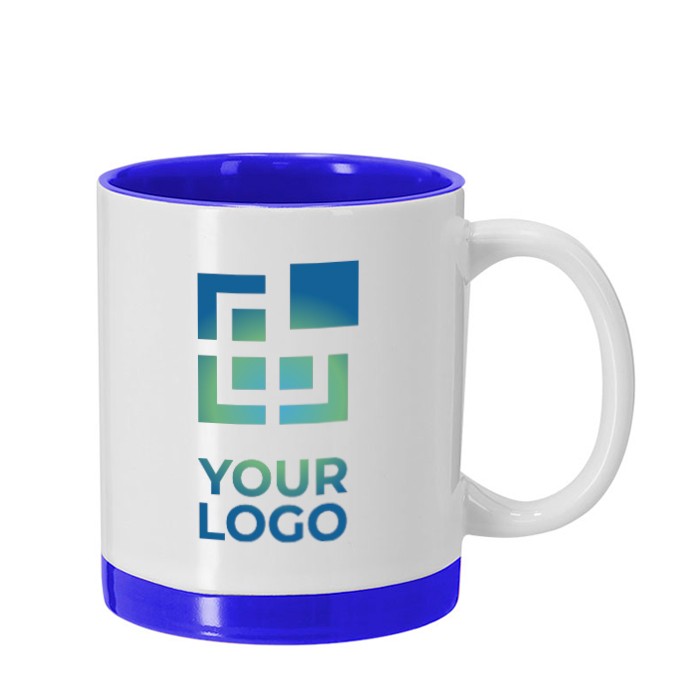 Taza de cerámica con detalles a color para sublimación 350ml vista principal Taza de cerámica con detalles a color para sublimación 350ml vista principal